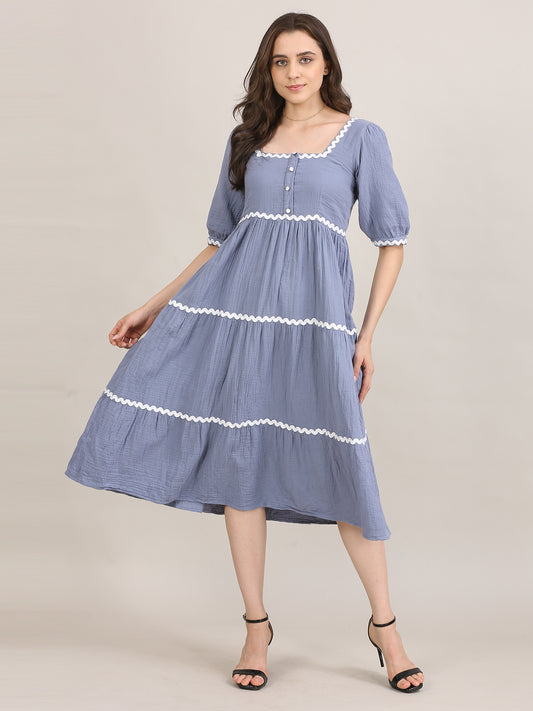 Rick Rack Tiered Dress