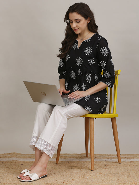 Everyday Boho Embroidered Kurti Set