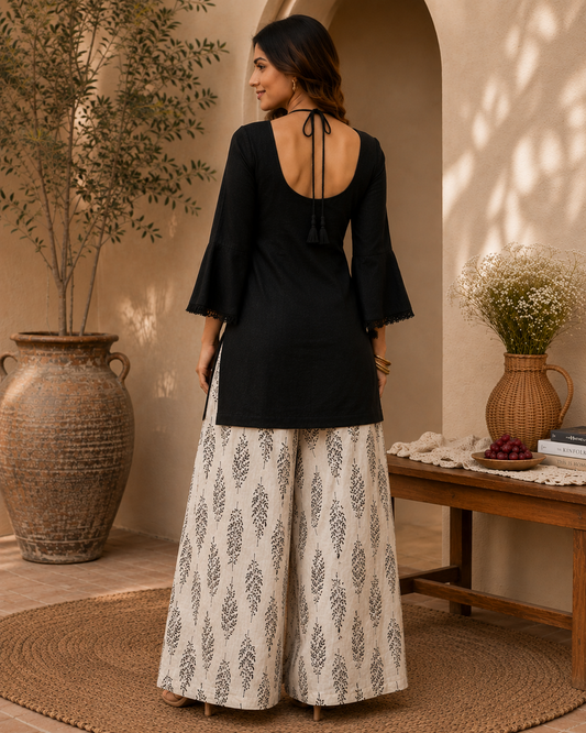 Twin Shoulder Frame Kurti Set