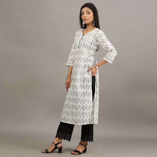 Structured Semi-Fit Kurti Set