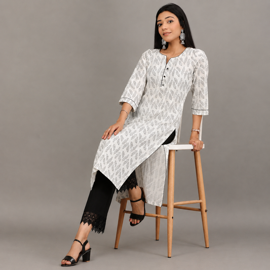 Structured Semi-Fit Kurti Set