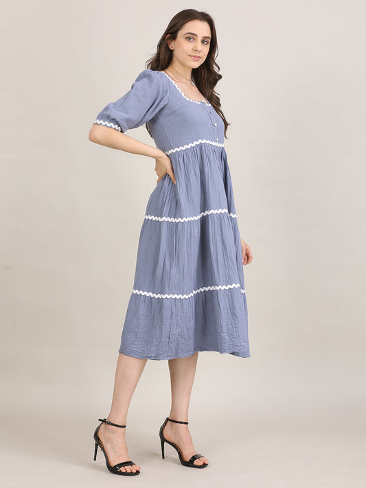 Rick Rack Tiered Dress