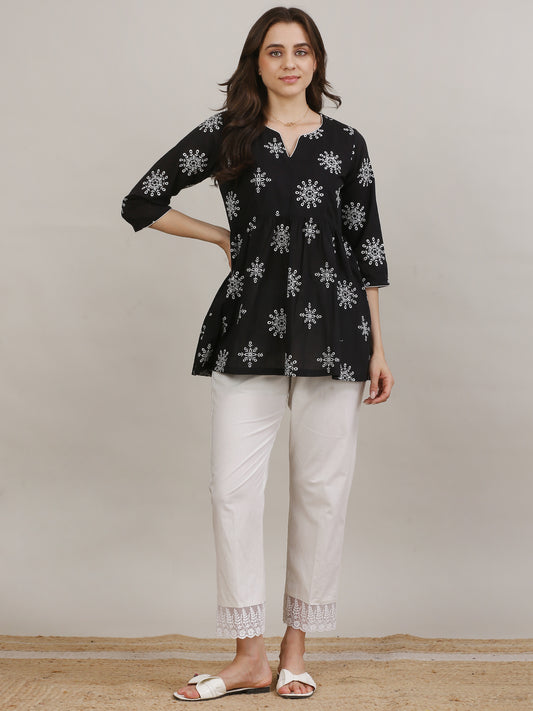 Everyday Boho Embroidered Short Kurti