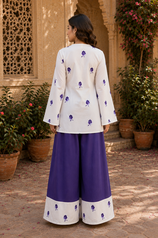 Angrakha Wrap Kurti with Palazzo