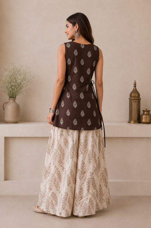 Aangan Side-Tie Kurti Set