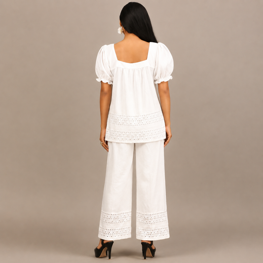 Schiffli Resort Co-ord Set